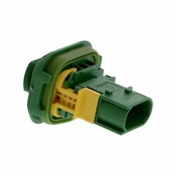 3 Position Rectangular Housing Connector Plug Green 0.157