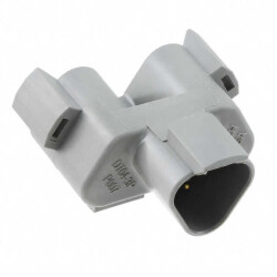 3, 3 Rectangular Connectors - Housings Receptacle Gray - TE Connectivity Deutsch Connectors