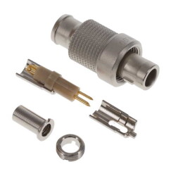3 Position Circular Connector Plug, Male Pins Solder Cup - LEMO