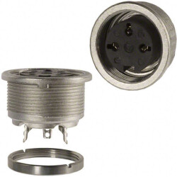 3 Position Circular Connector Receptacle, Female Sockets Solder Cup - Amphenol Tuchel Industrial