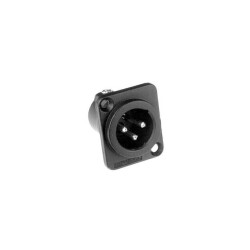 3 Position Circular Connector Receptacle, Male Pins Solder Cup - Amphenol Audio