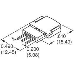 3 Position FFC Connector Header 0.100