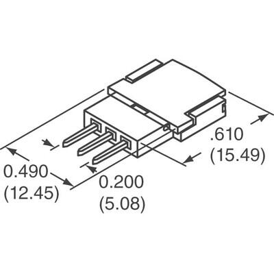 3 Position FFC Connector Header 0.100