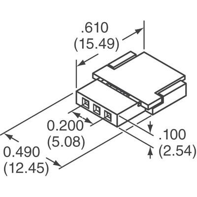 3 Position FFC, FPC Connector Receptacle 0.100