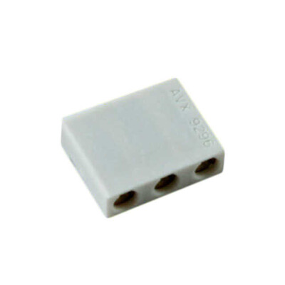 3 Position Individual Wires Connector White Poke-In 20-26 AWG Surface Mount, Right Angle - 1