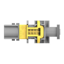 3 Position Rectangular Housing Connector Plug Gray 0.157