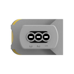 3 Position Rectangular Housing Connector Plug Gray 0.157
