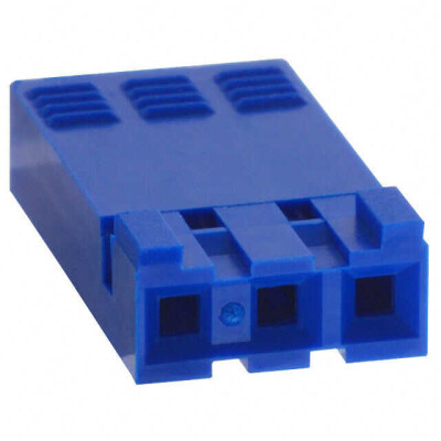 3 Position Rectangular Housing Connector Receptacle Blue 0.100