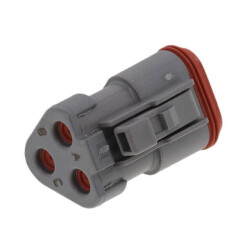 3 Position Rectangular Housing Connector Plug Gray - TE Connectivity Deutsch Connectors