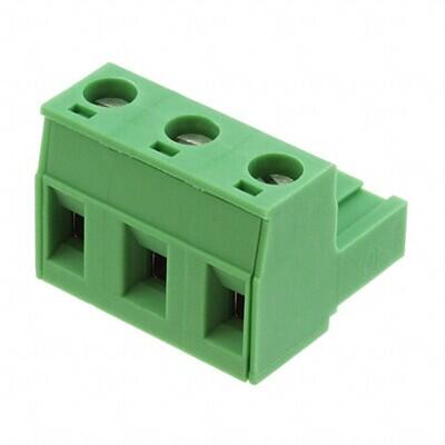 3 Position Terminal Block Plug, Female Sockets 0.300