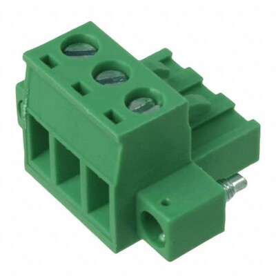 3 Position Terminal Block Plug, Female Sockets 0.200