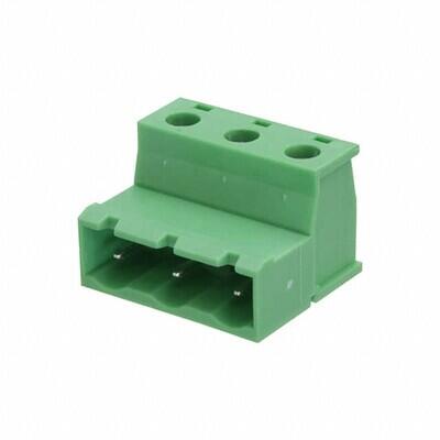 3 Position Terminal Block Plug, Male Pins 0.300