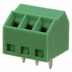 3 Position Wire to Board Terminal Block 55° (125°) Angle with Board 0.138