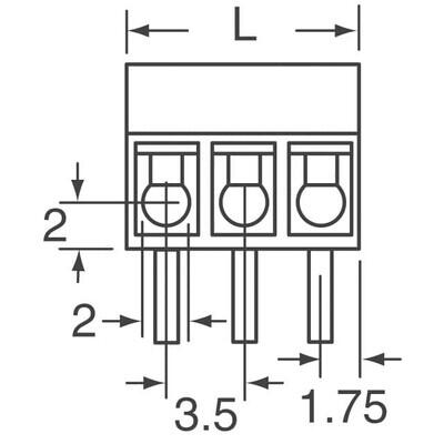 3 Position Wire to Board Terminal Block Horizontal with Board 0.138