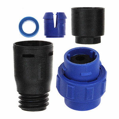 3 (Power) Position Circular Connector Plug Housing Free Hanging (In-Line) Backshell, Coupling Nut, UV Resistant - 1