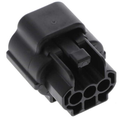 3 Rectangular Connectors - Housings Plug Black 0.189