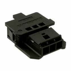 3 Rectangular Connectors - Housings Plug Black 0.217