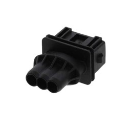 3 Rectangular Connectors - Housings Plug Black 0.197