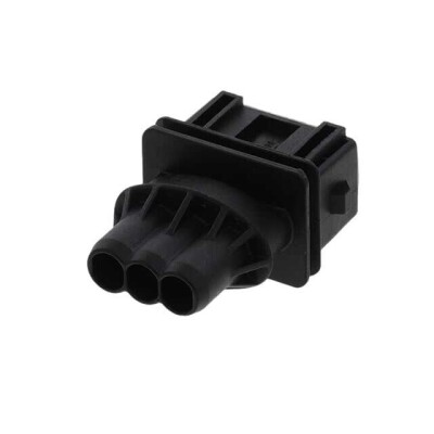 3 Rectangular Connectors - Housings Plug Black 0.197