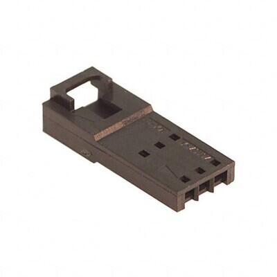 3 Rectangular Connectors - Housings Plug Black 0.100