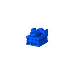 3 Rectangular Connectors - Housings Plug Blue 0.079