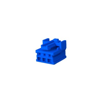 3 Rectangular Connectors - Housings Plug Blue 0.079