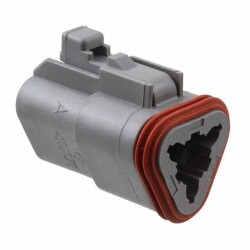 3 Rectangular Connectors - Housings Plug Gray - TE Connectivity Deutsch Connectors