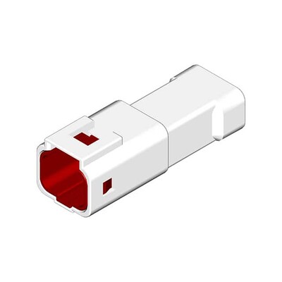 3 Rectangular Connectors - Housings Plug Natural 0.079