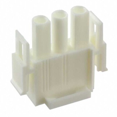 3 Rectangular Connectors - Housings Plug Natural - 1