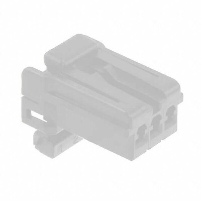 3 Rectangular Connectors - Housings Plug White 0.138