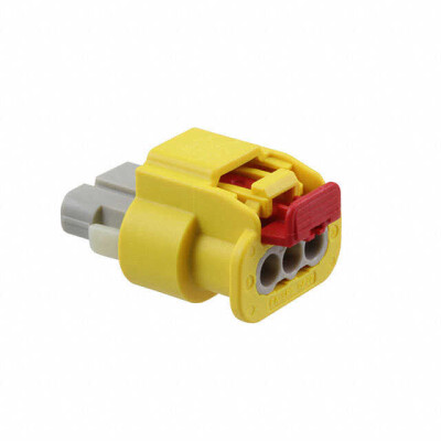 3 Rectangular Connectors - Housings Receptacle Yellow 0.157