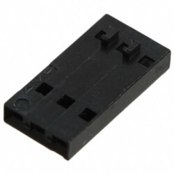 3 Rectangular Connectors - Housings Receptacle Black 0.100