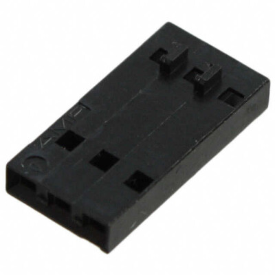 3 Rectangular Connectors - Housings Receptacle Black 0.100