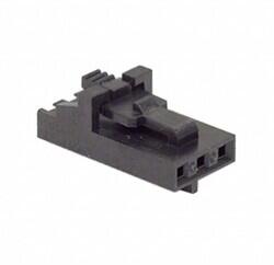 3 Rectangular Connectors - Housings Receptacle Black 0.100