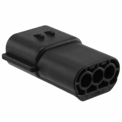 3 Rectangular Connectors - Housings Receptacle Black 0.189