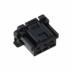 3 Rectangular Connectors - Housings Receptacle Black 0.079