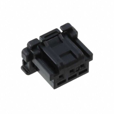 3 Rectangular Connectors - Housings Receptacle Black 0.079