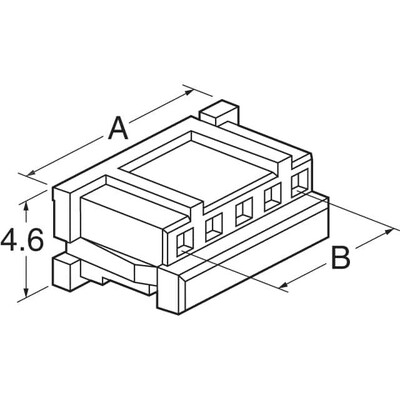 3 Rectangular Connectors - Housings Receptacle Black 0.079