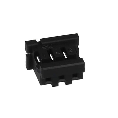 3 Rectangular Connectors - Housings Receptacle Black 0.079