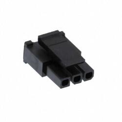 3 Rectangular Connectors - Housings Receptacle Black 0.118