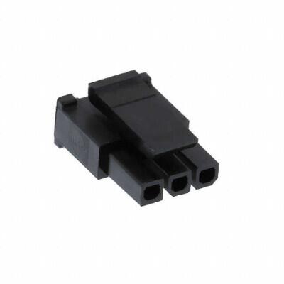 3 Rectangular Connectors - Housings Receptacle Black 0.118