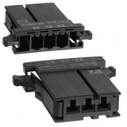 3 Rectangular Connectors - Housings Receptacle Black 0.150