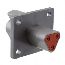 3 Rectangular Connectors - Housings Receptacle Gray - 1