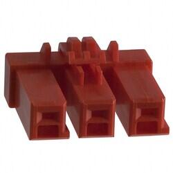 3 Rectangular Connectors - Housings Receptacle Red 0.312