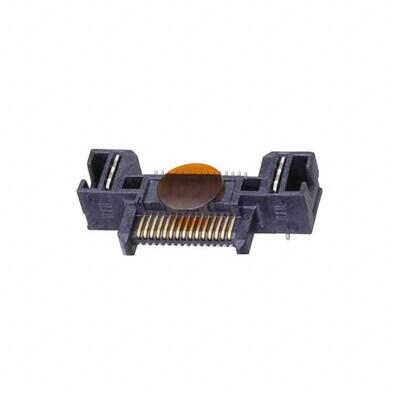 30 Position Connector Header, Outer Shroud Contacts Surface Mount, Right Angle Gold - 1