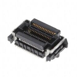 30 Position Connector Socket, Center Strip Contacts Surface Mount Gold - Samtec Inc.