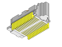 30 Position Connector Socket, Outer Shroud Contacts Surface Mount Gold - 3