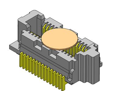 30 Position Connector Socket, Outer Shroud Contacts Surface Mount Gold - 1