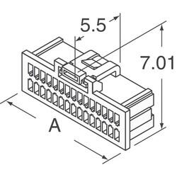 30 Rectangular Connectors - Housings Receptacle White 0.039