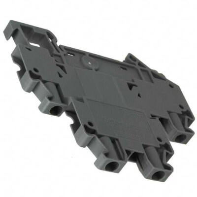 Terminal Block Connector 4 Position Feed Through Gray 12-26 AWG - 1